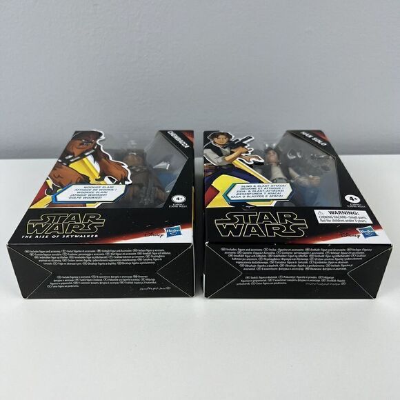 Star Wars Galaxy of Adventures Chewbacca & Han Solo Rise Of Skywalker 5” Figures - Picture 5 of 6